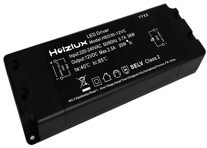 30W 12VDC Constant Low Voltage LED Driver For Bathroom Mirror Cabinet Light