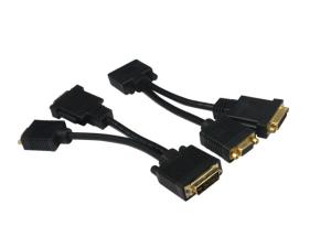 Wholesale DVI male Y cable to DVI male and VGA female adapter cable,DVI(24+1) Y cable from china suppliers