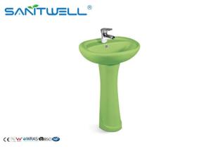 Wholesale Hotel bathroom sanitary ware pedestal wash hand basin SWC541 modle from china suppliers