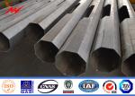 Outdoor HDG12m Street Light Poles Powder Coating 15 Years Warranty Time