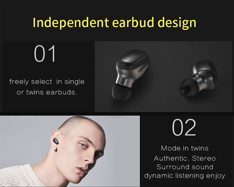 Wireless Bluetooth earphones XG-60S with wireless charging box