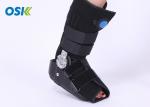 Black Medical Walking Boot For Broken Foot , Pneumatic Walking Boot Universal