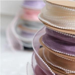 Wholesale Decoration Pearl Fishtail Yarn Ribbon Floral Flower Packaging Ribbon for Rose Flower Bouquet Making Materials 9X9X2.5 cm from china suppliers