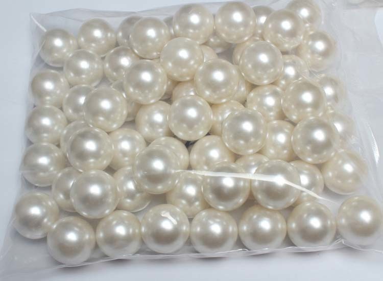DIY Handmade Whtie Color 3mm -20mm Round ABS Plastic Pearls Loose Beads