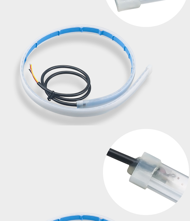 Emergency Car Headlight LED Tube Strip Double Color 300mm 450mm 600mm
