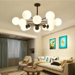 White Glass Ball Chandelier 6-head 8-head 12-head 14-head