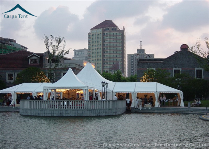 Luxury Custom Event Tents For Parties With Colorful Linings Flame Retardant