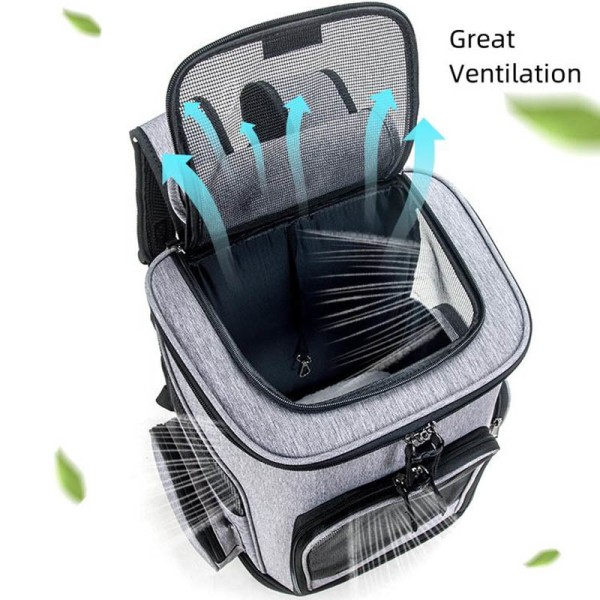 Pet Backpack Carrier Wholesale, Water Resistant Hiking Pet Backpack With Side Pockets, Bulk Supply