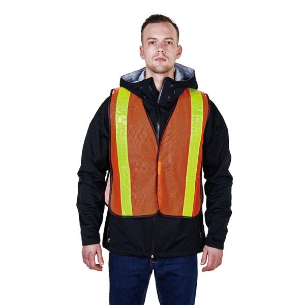 R112 Mesh Fabric PVC Tapes Adjustable Safety Reflective Clothing Vest for Unisex