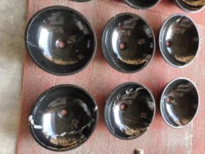 Wholesale Round Elegant Black And White Marble Natural Stone Sink , Bathroom Bowl Basins from china suppliers