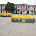 Steel Roll Motorized 5 Tons Die Transfer Cart, DC Motor Yellow Color