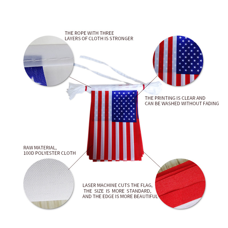 32 Countries String Flags Of The World Digital Printing Silk Printing