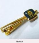 Customed fashion Gold / Antique gold Pad Printing Personalized Tie Bar