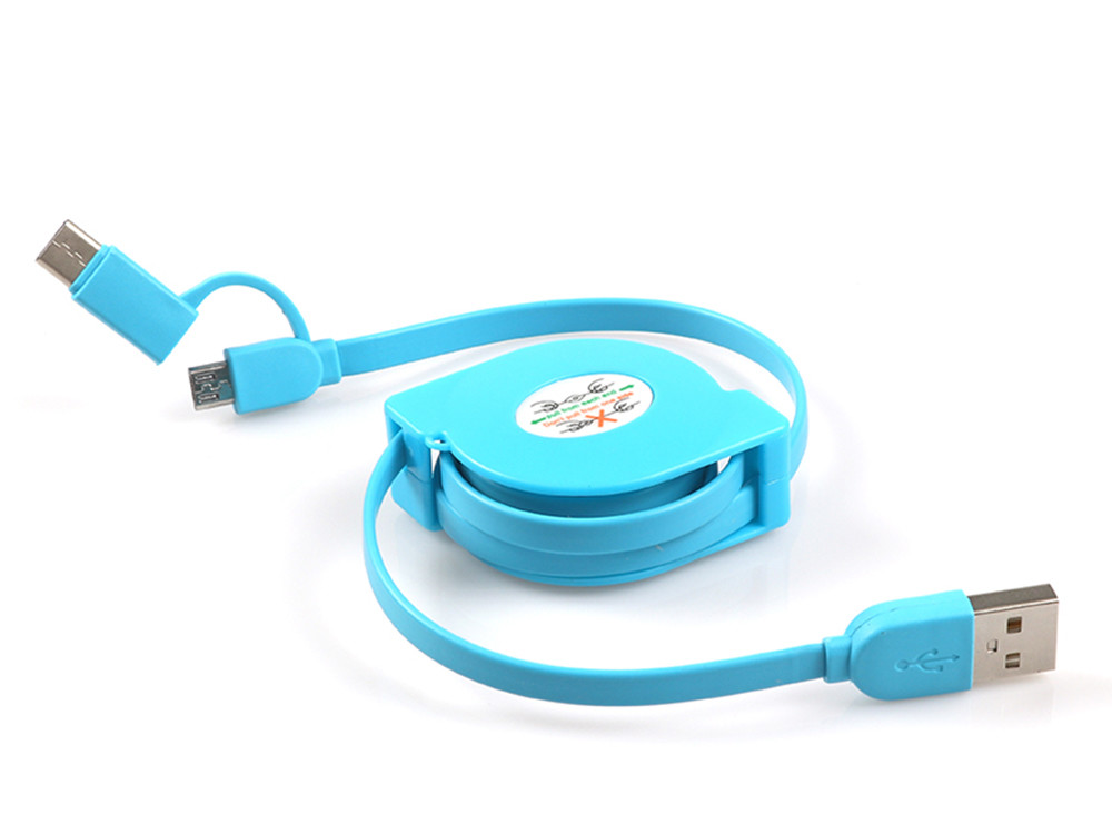 Super Heavy 2 In 1 High Speed USB Cable , 8 Pin Samrtphone USB Extension Wire