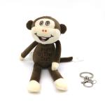 Cute Brown Monkey Plush Keychain For Bag Clothing 20cm Size