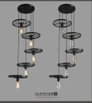 Black Loft Style industrial pendant lights for Bar Kitchen Coffee Shop