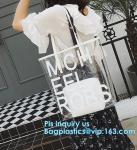 plastic makeup pouch PVC portable cosmetic bag, pvc tube handle bags,pvc clear