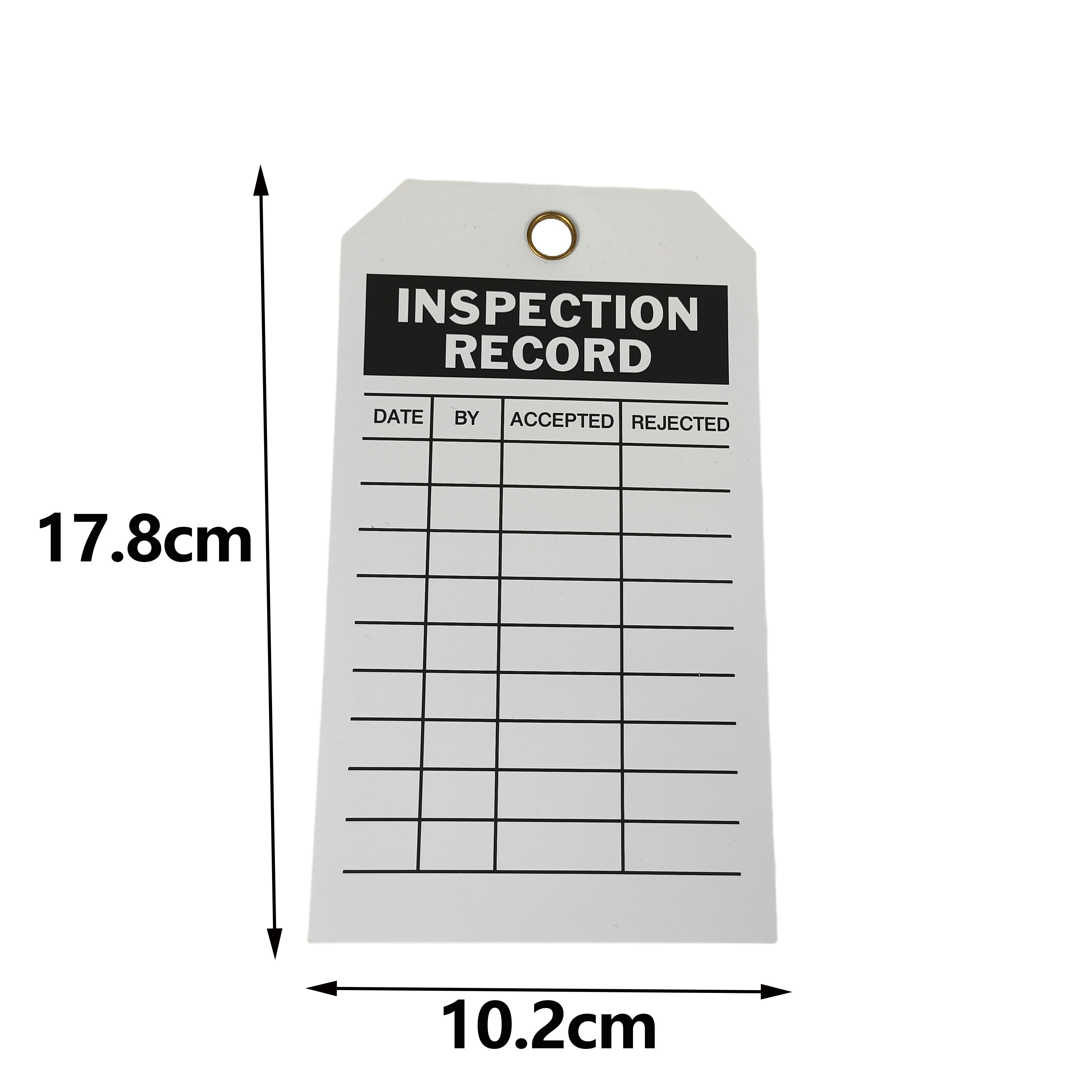 Customized PVC Vinyl Safety Tag Waterproof Tear Resistant UV Resistant Fast Response for Safety Products