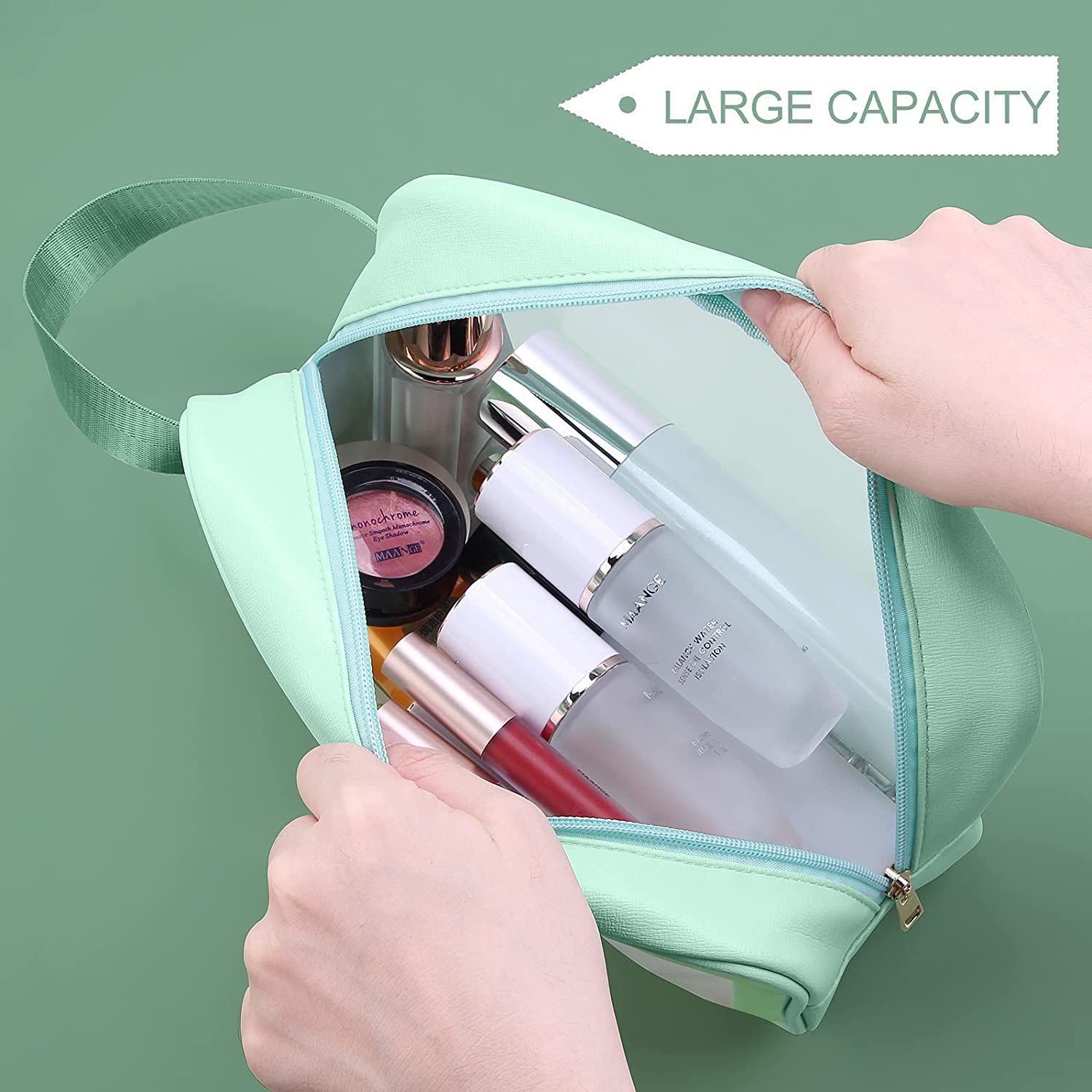 Toiletry Bag for Women Men, Waterproof Makeup Cosmetic Bag Travel Organizer for Accessories