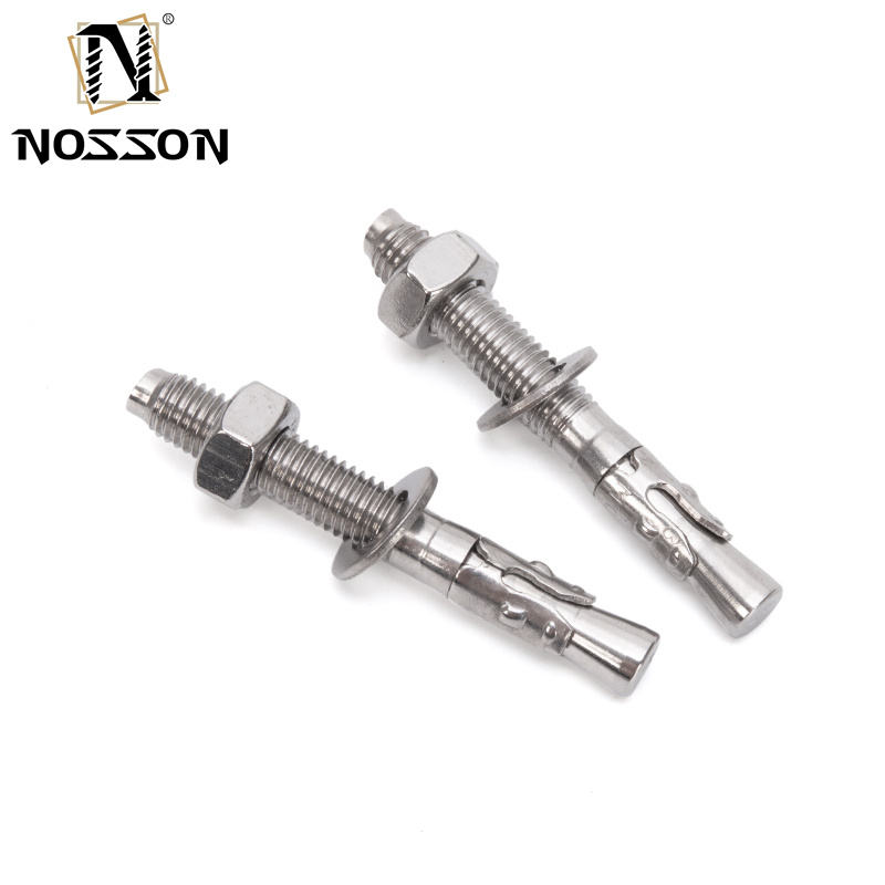 Corrosion-Resistant DIN Standard Silver Steel Wedge Anchor Hot Dip Galvanized Expansion Anchor Bolts M6 M8 M10 M12 M16