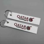 Qatar Airways Custom Patch Keychain Aviation Cultural Collection Compact Dual