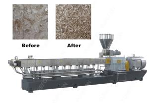 Wholesale Twin Screw Plastic Recycling Granulator Machine 2.5 - 4 MM With Vacuum Exhaust from china suppliers