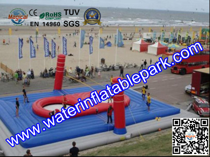 Outdoor Inflatable Sport Games / Inflatable Volleyball Court