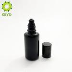 Black Color 30ml Amethyst Bottle With Roller Ball For Cosmetic Oil Packaging