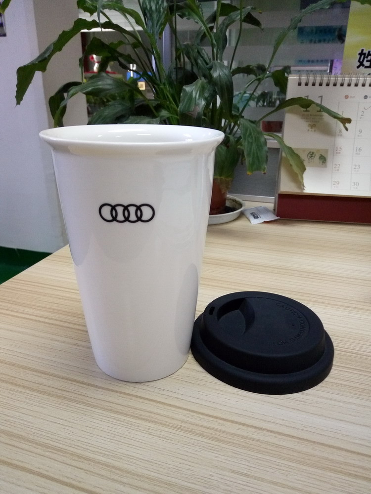 Plain White Eco Friendly Mugs Ceramic Starbuck Decorating Firing Mug With Lid