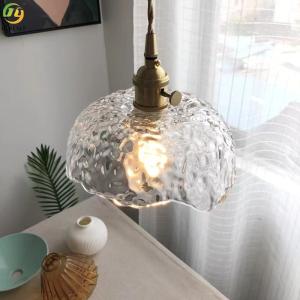 Wholesale D20cm Led Glass Pendant Light Nordic Minimalist Hammer Clear / Green from china suppliers