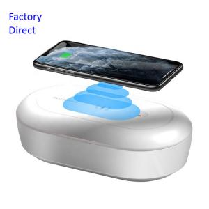 Wholesale UV Light Cell Phone Sanitizer Wireless Charger Box Fits Fit All Phones Below 6.5 Inch from china suppliers