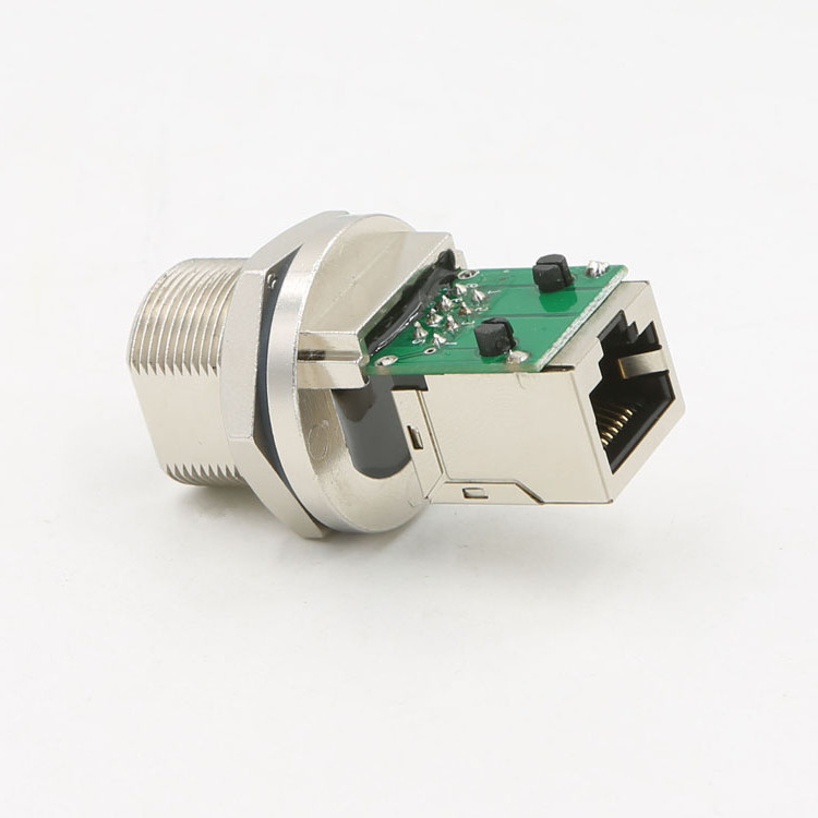 Waterproof, RJ45 connector, metal housing, IP67， RJ45 Modular Jack , HULYN
