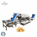 7890*1760*1800 mm Carrot Washing Machine Potato Brush Polishing Peeling Machine