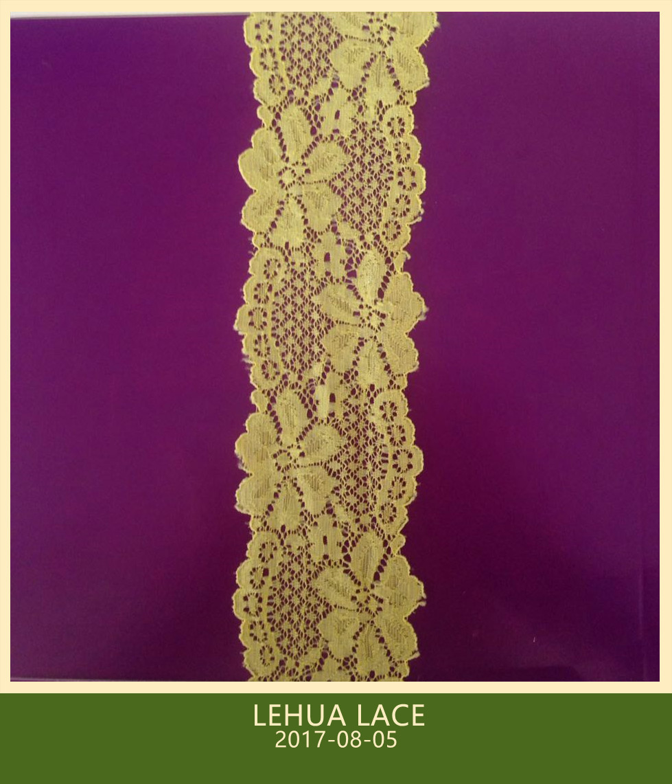 Hot Selling and nice quality Nylon Spandex Stretchy Brazil Lace from China