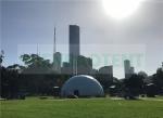 200 Square Meter Projection Black Dome Tent , Festival Dome Tent Outdoor Cinema