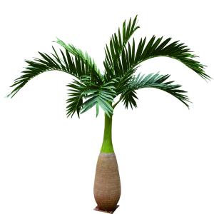 Wholesale Plastic Leaves Decorative Artificial Bottle Palm Tree For Shopping Center from china suppliers
