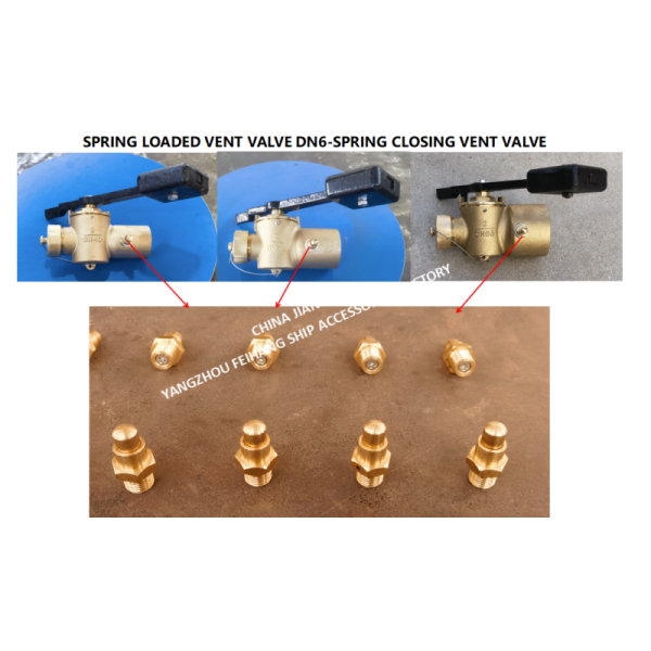 DN6 Spring Loaded Vent Valve with Threaded Ends Compliant with CB/T3778-1999 Standard