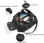Polyester Black Yoga Gym Sports Customizable Duffle Bags With Wet Dry Storage