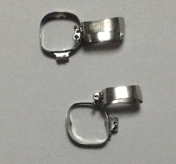 Metal Dental Bands For Braces , Orthodontic Teeth Bands With Buccal Tube