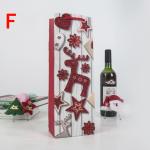 White Cardboard Custom Paper Tote Bags Red Wine Eco Christmas Gift Bags