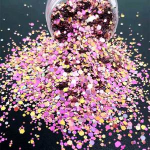 Wholesale Die Cutting Printing Change Color Chunky Glitter for Makeup Body Hair Nail Art Craft Resin Bulk Custom Color Shifting from china suppliers