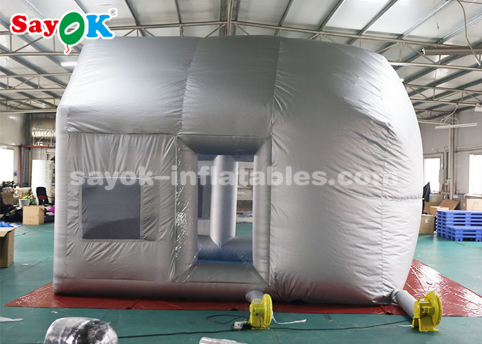 Silver Inflatable Paint Booth With Filter System / Inflatable Bubble Tent
