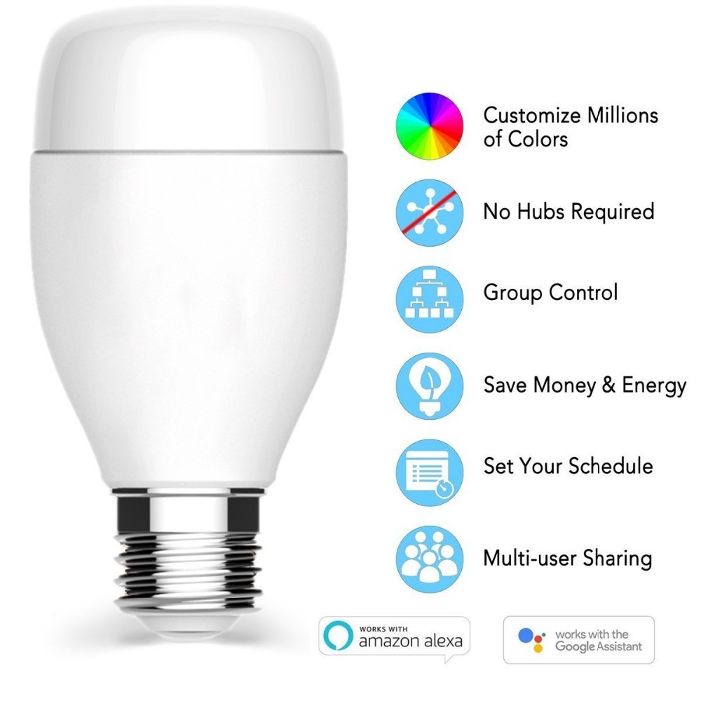 RGBW Bulb Voice Activated Led Lights Low Power - Wear And Long Using Life