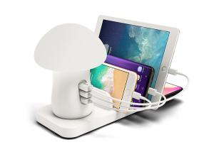 Wholesale Mushroom White 10W QI Wireless Night Light Charging Station from china suppliers