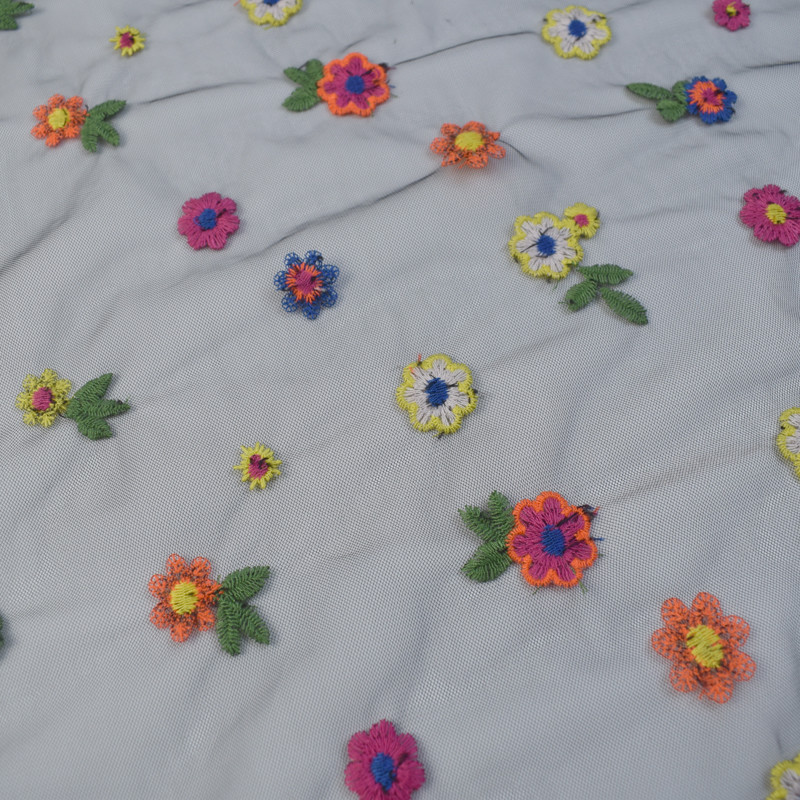 160CM Embroidery Good Nylon Soft Mesh Dress Fabric Tulle Lace