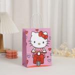 Cute Cartoon Kitty Cat Gift Bags Party Shop Printed Hand-Held Kraft Paper Bags