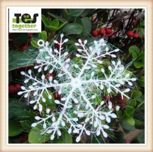 Wholesale Christmas Plastic Brushed Snowflakes/ Christmas Snowflakes 11CM Snowflakes/ Christmas Decorative Pendant from china suppliers