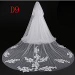 Long drag lace veil, Europe and the United States pure white bud silk yarn,