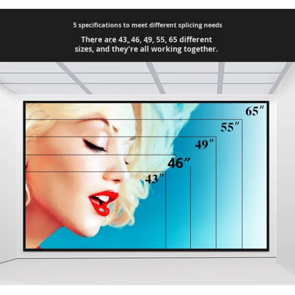 High-Definition 46Inch LCD Display Panel Seamless Splicing Large Advertising Player for Conference Room Monitoring Security