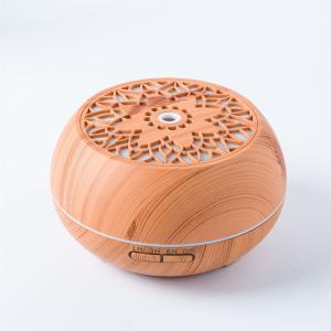 Wholesale 500ml Household Wood and Glass Essential Oil Aroma Diffuser with Remote and RGB LED Light from china suppliers